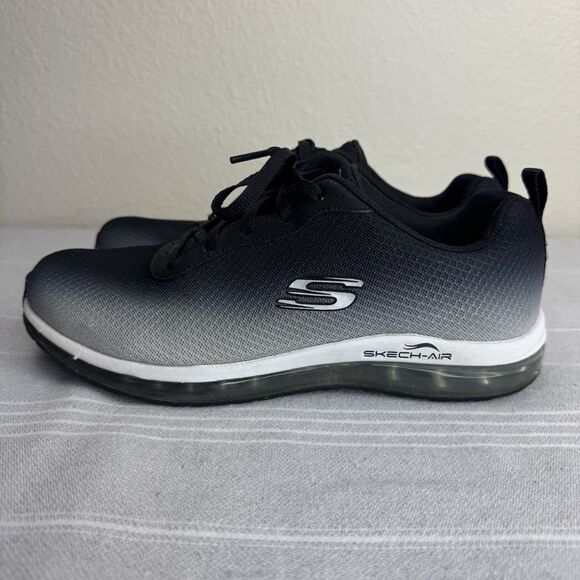 Skechers Skech-Air Element Athletic Sporty Training Sneaker Black White 7.5 - Picture 6 of 12